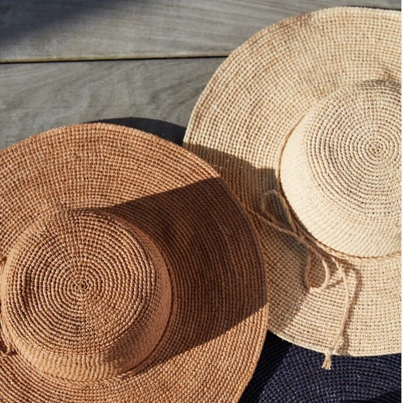 NWT Mar y Sol Grace Raffia Crocheted Sun Hat Natural - Picture 6 of 8